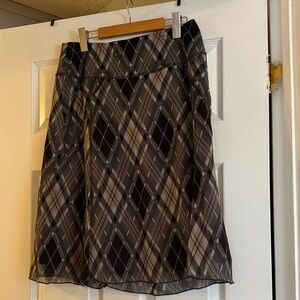 Reitmans Black and Gray A-Line Skirt
